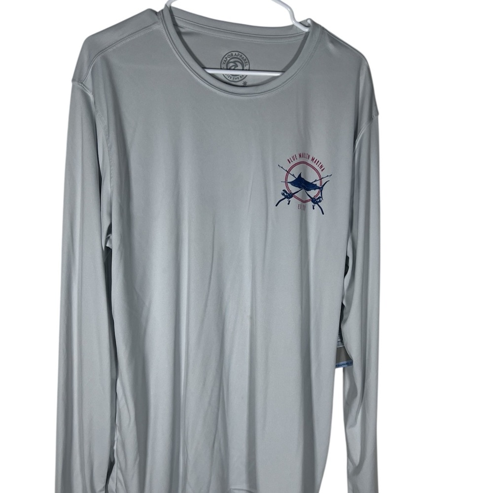 Vapor Apparel Blue Marlin Marina Men’s Shirt UV 50 Protection Size XL